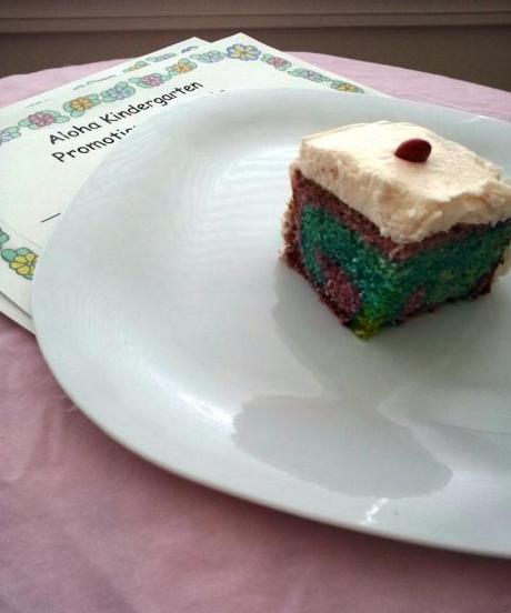 Kindergarten Graduation Rainbow Cake