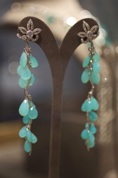 Pioneer Gems: Peruvian Opal and Diamond Earrings
