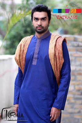 Casual Male Kurta Dress Collection 2012 Satrangi by Saqib