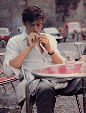 Purple Noon: Alain Delon Tailored in Summer-Weight Gray Purple Noon: Alain Delon Tailored in Summer-Weight Gray