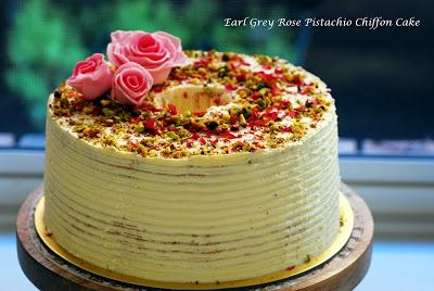 8 inches Earl Grey Rose Pistachio Chiffon Cake