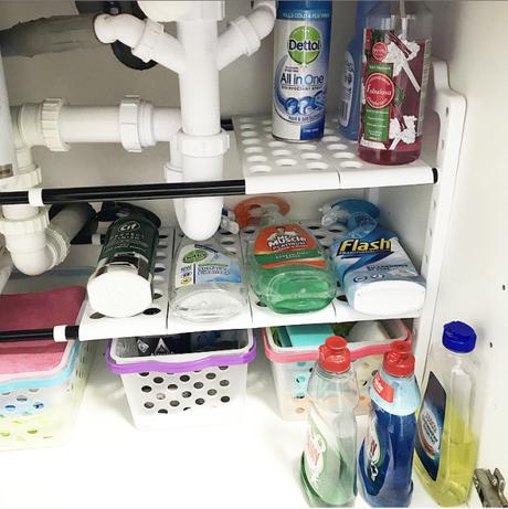 Home Tip; how to organise the cupboard under your kitchen sink | secondblonde