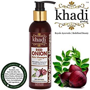 Khadi Global Red Onion Hair Shampoo (price – Rs. 365) 