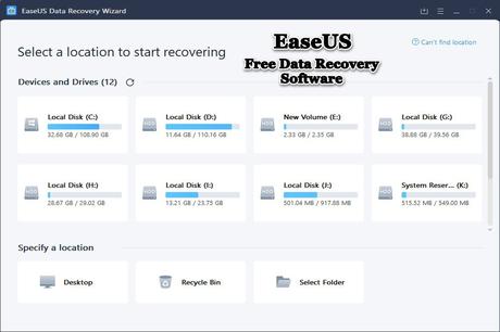 EaseUS Free Data Recovery Software