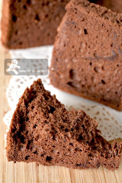 moist soft coffee cocoa egg white chiffon cake