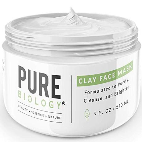 Premium Bentonite Clay Mask – Clinically Proven NaturePep Pea, Collagen, Natural Alpha Hydroxy Acids & Vitamin A, B, C, E Minimize Pores, Acne, Blackheads, Oily Skin & Dark Spots for Face, Men & Women