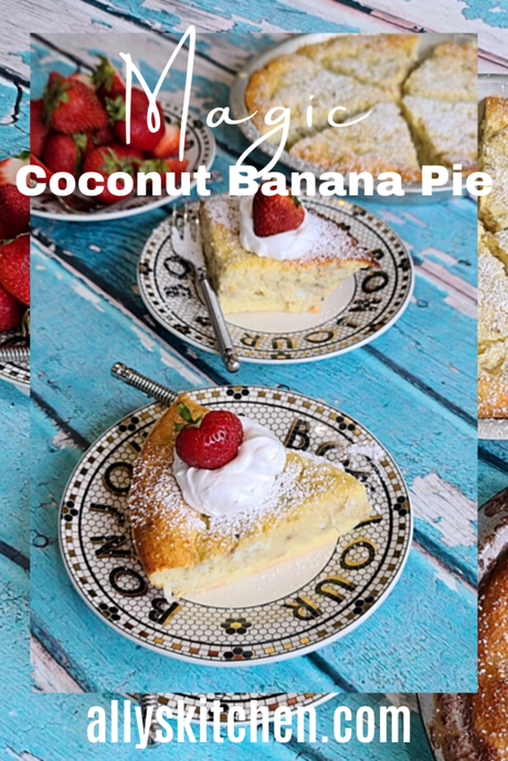 Magic Coconut Banana Pie
