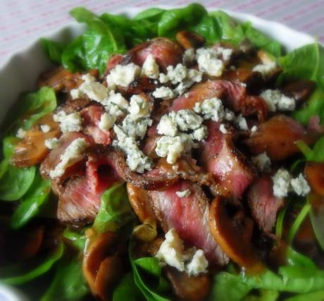 Steak, Mushroom, and Blue Cheese Salad