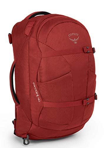 Osprey Packs Farpoint 40 Travel Backpack, Jasper Red, Medium/Large