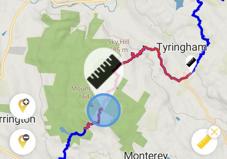 Measure Distances between locations on Hiiker