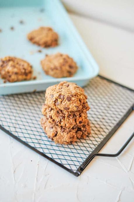 Vegan Oatmeal Cookies with Chocolate Chips