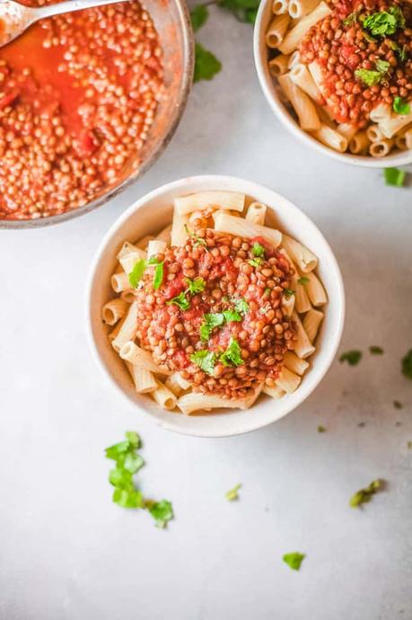 Vegan Bolognese with Lentils