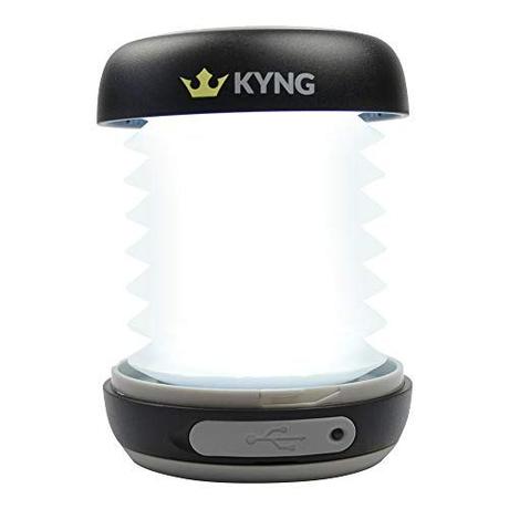 KYNG Solar Rechargeable LED Lantern Collapsible for Camping Outdoors Emergency Built In Power Bank Emergency Charger for Phone Water Resistant, Flashlight for Outdoor Hiking, USB Charging, Solar Panel