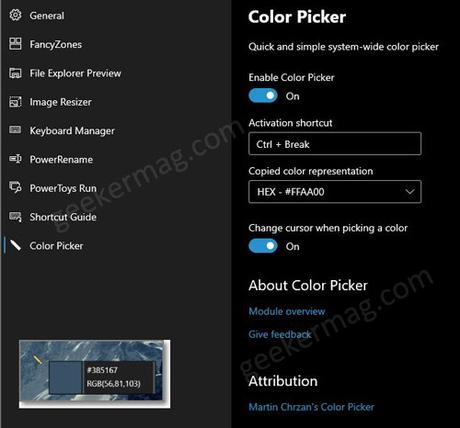 PowerToys for Windows 10 gets new ‘Color Picker’ Module color picker in powertoys in windows 10