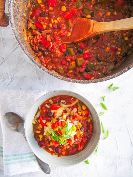 The Best Instant Pot Vegetarian Chili EVER!