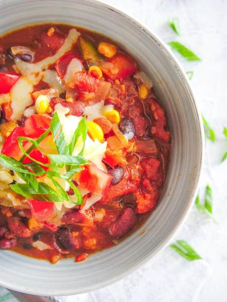 The Best Instant Pot Vegetarian Chili EVER!