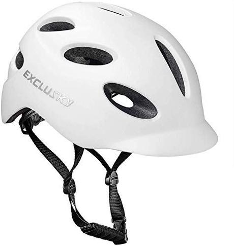 Exclusky Adult Bike Helmet with USB Rechargeable Rear Light for Urban Commuter CPSC Certified