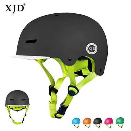 XJD Toddler Helmet Kids Bike Helmet CPSC Certified Adjustable Bicycle Helmet Kids Helmet Safety Helmet Skateboard Longboard Roller Skate Inline Skating Scooter 3-13 Years Old Helmet (Black, S)