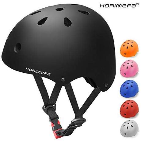 KORIMEFA Kids Bike Helmet Toddler Helmet CPSC Certified Adjustable and Multi-Sport Skateboard Helmet for Boys Girls Cycling Helmet Impact Resistance Ventilation Helmets Outdoor Sports (Black)