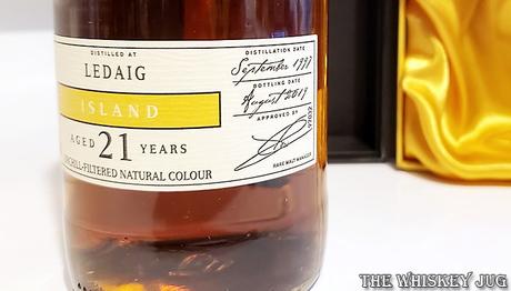 1997 Chieftain's Ledaig 21 Years Dates Label