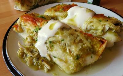 Green Chili Chicken Enchiladas