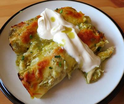 Green Chili Chicken Enchiladas