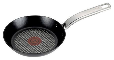 T-fal C51705 ProGrade Titanium Nonstick Thermo-Spot Dishwasher Safe PFOA Free with Induction Base Fry Pan Cookware, 10-Inch, Black - 2100094049