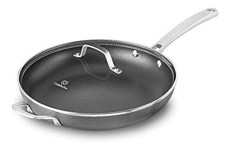 Calphalon Classic Omelette Fry Pan with Cover, 12-inch, Grey