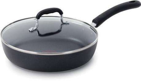 T-fal E93897 Dishwasher Safe Cookware Fry Pan with Lid, 10-Inch, Black