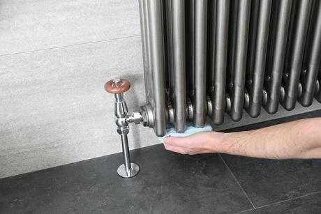 wiping underneath column radiator