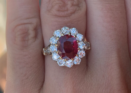 Radiant Ruby Cluster Ring