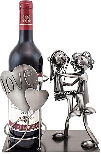 BRUBAKER Wine Bottle Holder Statue Love Couple, Carrying Wife Over The Threshold Sculptures and Figurines Decor Wine Racks and Stands Gifts Decoration