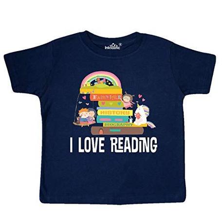 inktastic Reading Book Lover Librarian Gift Toddler T-Shirt 5-6 Navy Blue 31e30
