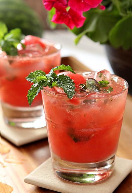 Watermelon Mint Mojito Cocktails