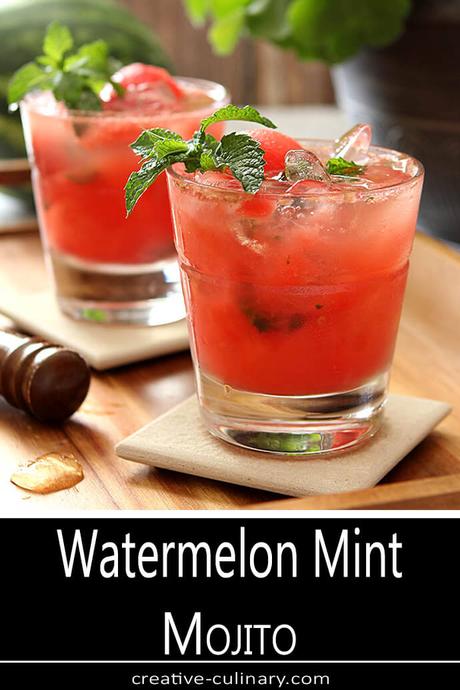 Watermelon Mint Mojito Cocktails