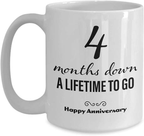 Amazon.com: 4 Month Anniversary Cup for Boyfriend - Four Month ...