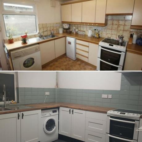 Ceri Richards - Oswestry, Shropshire before and after kitchen shot