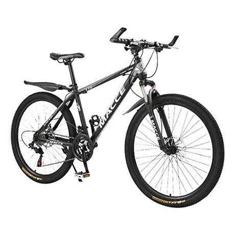 LINKIOM 26in Carbon Steel Mountain Bike 24 Speed Bicycle Full Suspension MTB