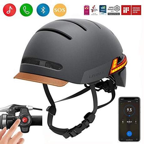 LIVALL Smart Bike Helmet with Auto Sensor LED,Turn Signal Tail Lights,Connects via Bluetooth, Certified Comfortable Cycling Helmet