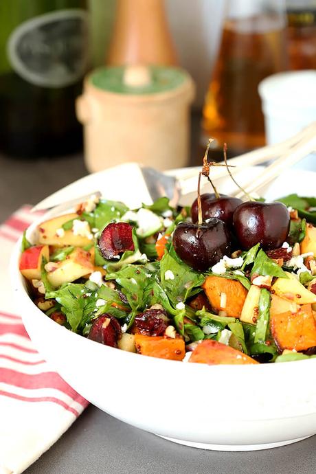 Sweet Potato and Spinach Chopped Salad