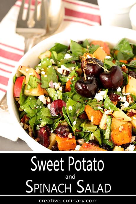 Sweet Potato and Spinach Chopped Salad