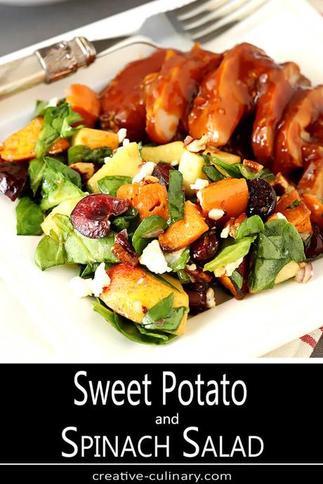 Sweet Potato and Spinach Chopped Salad