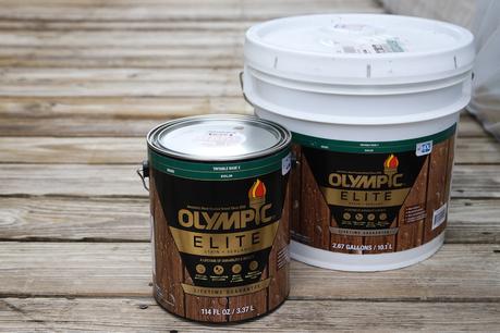 DIY Patio Deck Makeover with Olympic Wood Stain