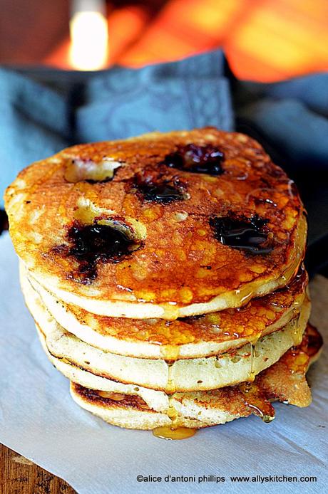 dark cherry buttermilk pancakes