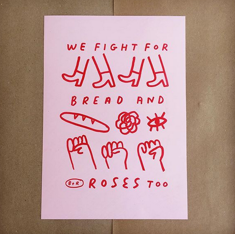 Bread and Roses riso print