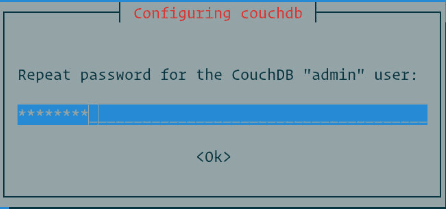 Linux Concept - couchdb password confirm debian