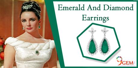 Emerald And Diamond earrings