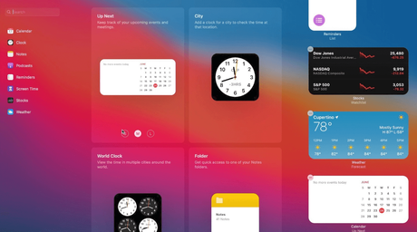 Updated Widgets in new macOS