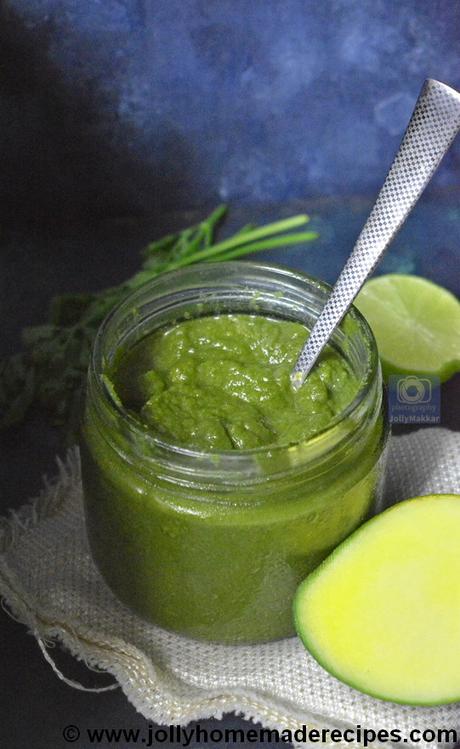 How to make Green Mango Coriander  Chutney