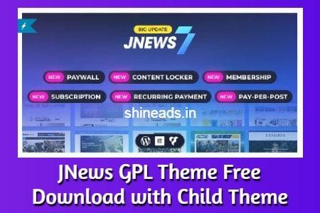 JNews GPL Theme Free Download with Child Theme